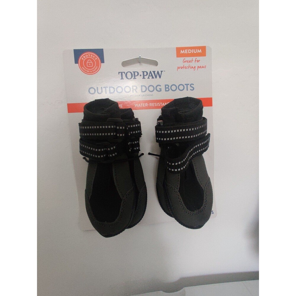 NWT Top Paw Gray and Black outdoor dog booties Size Medium